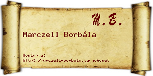 Marczell Borbála névjegykártya